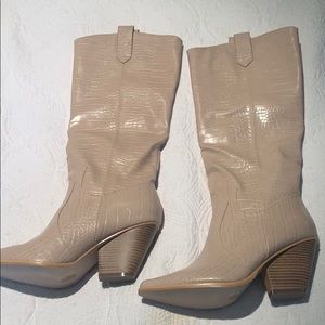 Nasty Gal Faux Croc Boots